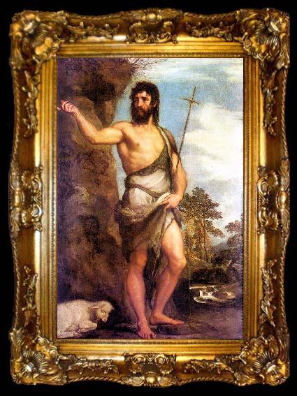 framed  TIZIANO Vecellio St. John the Baptist er, ta009-2